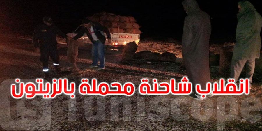 المكناسي: انقلاب شاحنة محملة بالزيتون